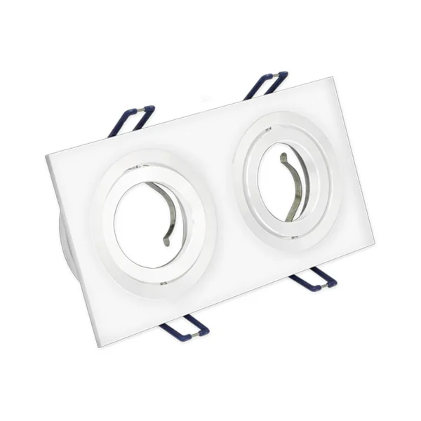 OLHO DE BOI 2 LUZES IGOR ALUMÍNIO BRANCO