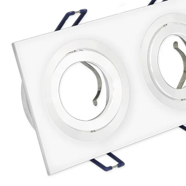 OLHO DE BOI 2 LUZES IGOR ALUMÍNIO BRANCO