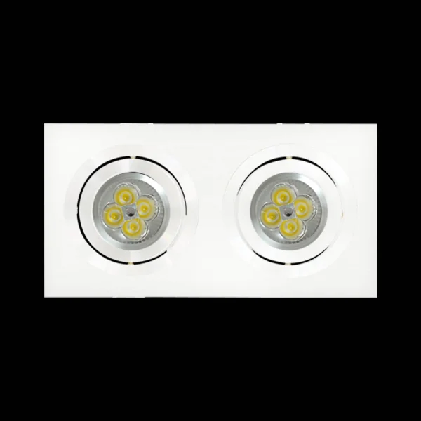 OLHO DE BOI 2 LUZES IGOR ALUMÍNIO BRANCO