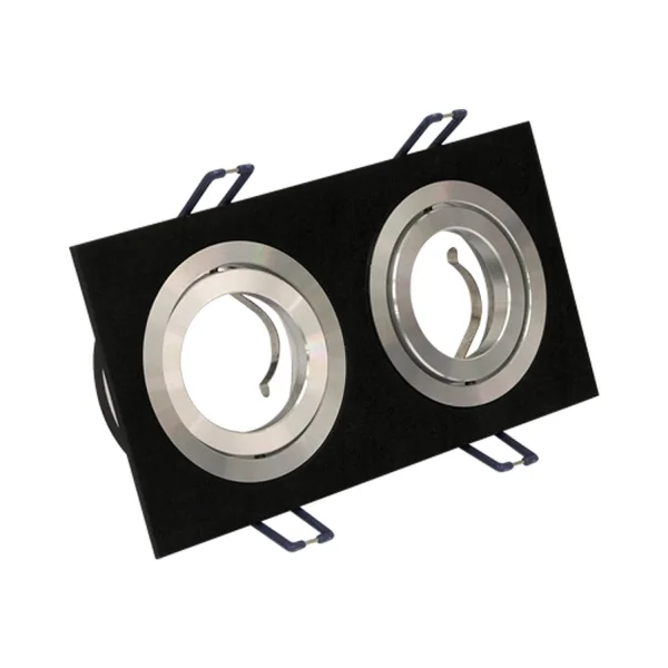 O.B. 2 LUZES DE ASTRID DE ALUMÍNIO PRETO