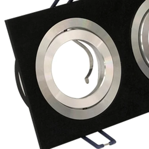 O.B. 2 LUZES DE ASTRID DE ALUMÍNIO PRETO