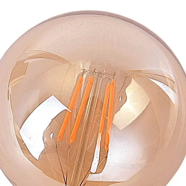 LÂMPADA DECORATIVA ESFÉRICA LED E27 7W ÂMBAR