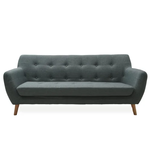 SOFÁ CINZA DE OLIVA VINTAGE CLEMENTINA