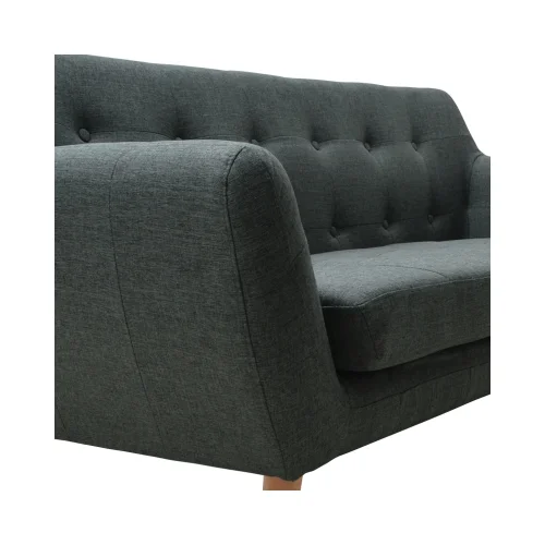 SOFÁ CINZA DE OLIVA VINTAGE CLEMENTINA