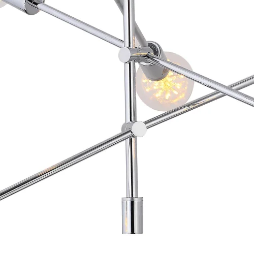 LÂMPADA DE TETO JÚPITER 6 LUZES CROMADAS