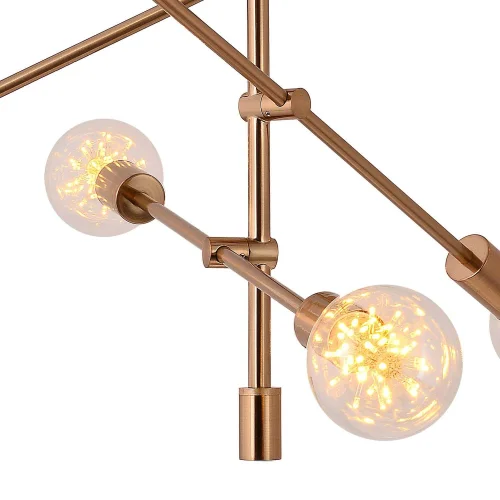 LÂMPADA DE TETO JÚPITER 6 LUZES DE BRONZE